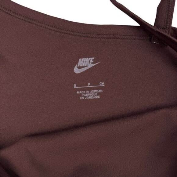 NWT NIKE Sportswear Everyday Modern Asymmetrical Crop Tank Size Small Brown - Picture 5 of 7